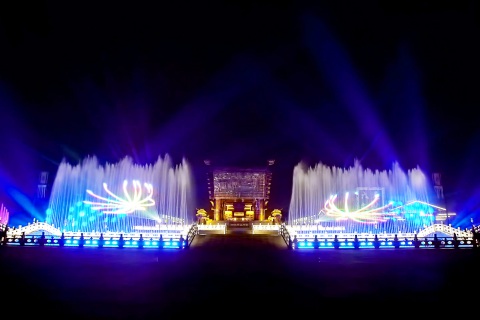 富平中華郡大型燈光噴泉工程